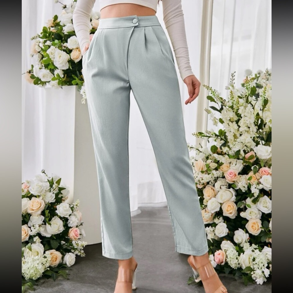 Brand new never worn soft blue trouser pants
